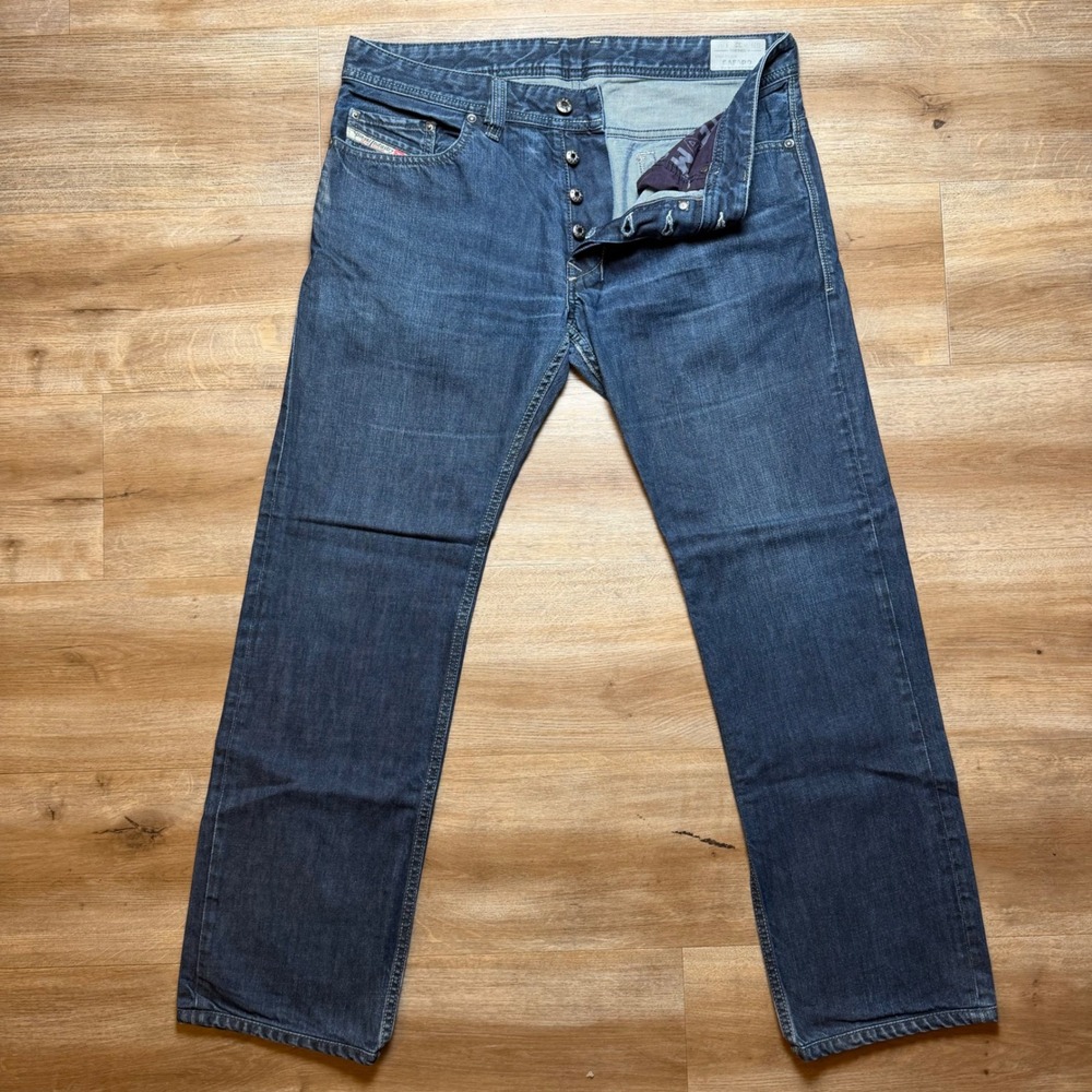 Diesel Safado Jeans Mens 32x30 Blue Slim Straight Leg Dark Wash Denim 008Z8